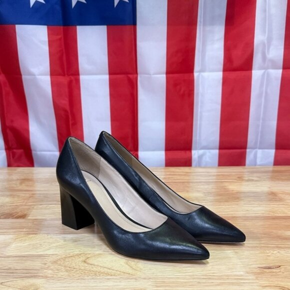 Marc Fisher Black Leather Heels - Picture 1 of 6